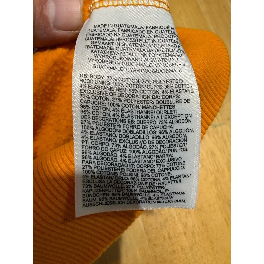 The North Face Hoodie Mens XL Orange Never Stop Exploring Graphic Pullover
